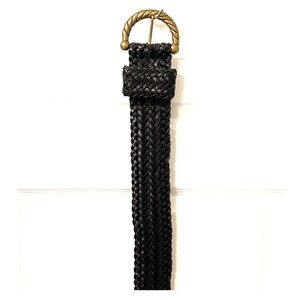 Club Monaco Double Braided Leather Belt